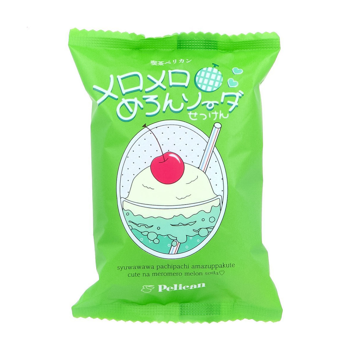 Тверде мило для тіла Pelican Melon Soda Soap з ароматом дині, 80 г