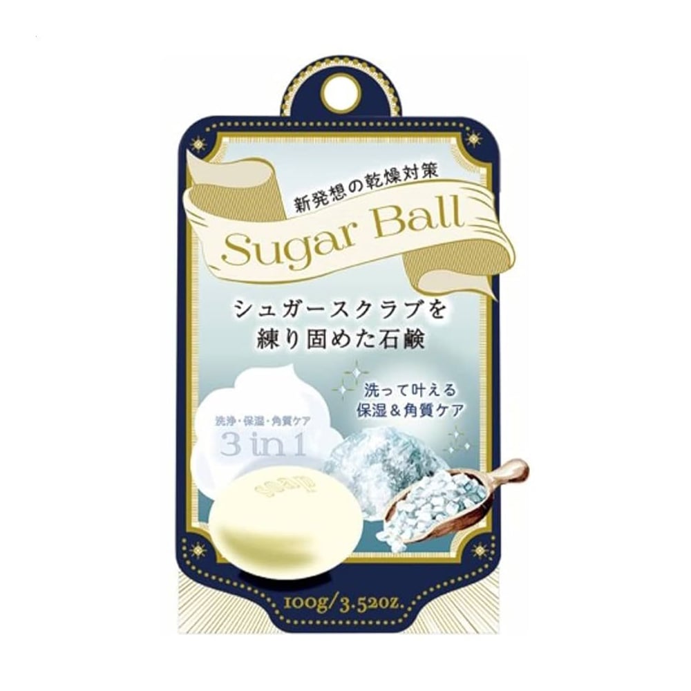 Тверде мило Pelican Soap Sugar Ball з цукровим скрабом 3 в 1, 100 г